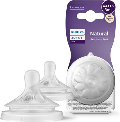 Tétines Philips Avent Natural – Débit 3m+ en silicone, lot de 2 – Nanou’s House