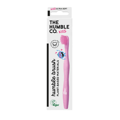 The Humble Co. – Brosse à dents enfant rose à base de plantes - Nanou's house