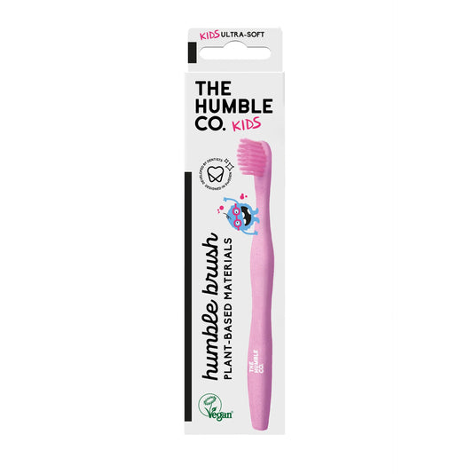 The Humble Co. – Brosse à dents enfant rose à base de plantes - Nanou's house