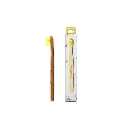 The Humble Co Brosse à Dents Bambou Enfant Ultra Souple Jaune 2-8 ans - Nanou's House Maroc