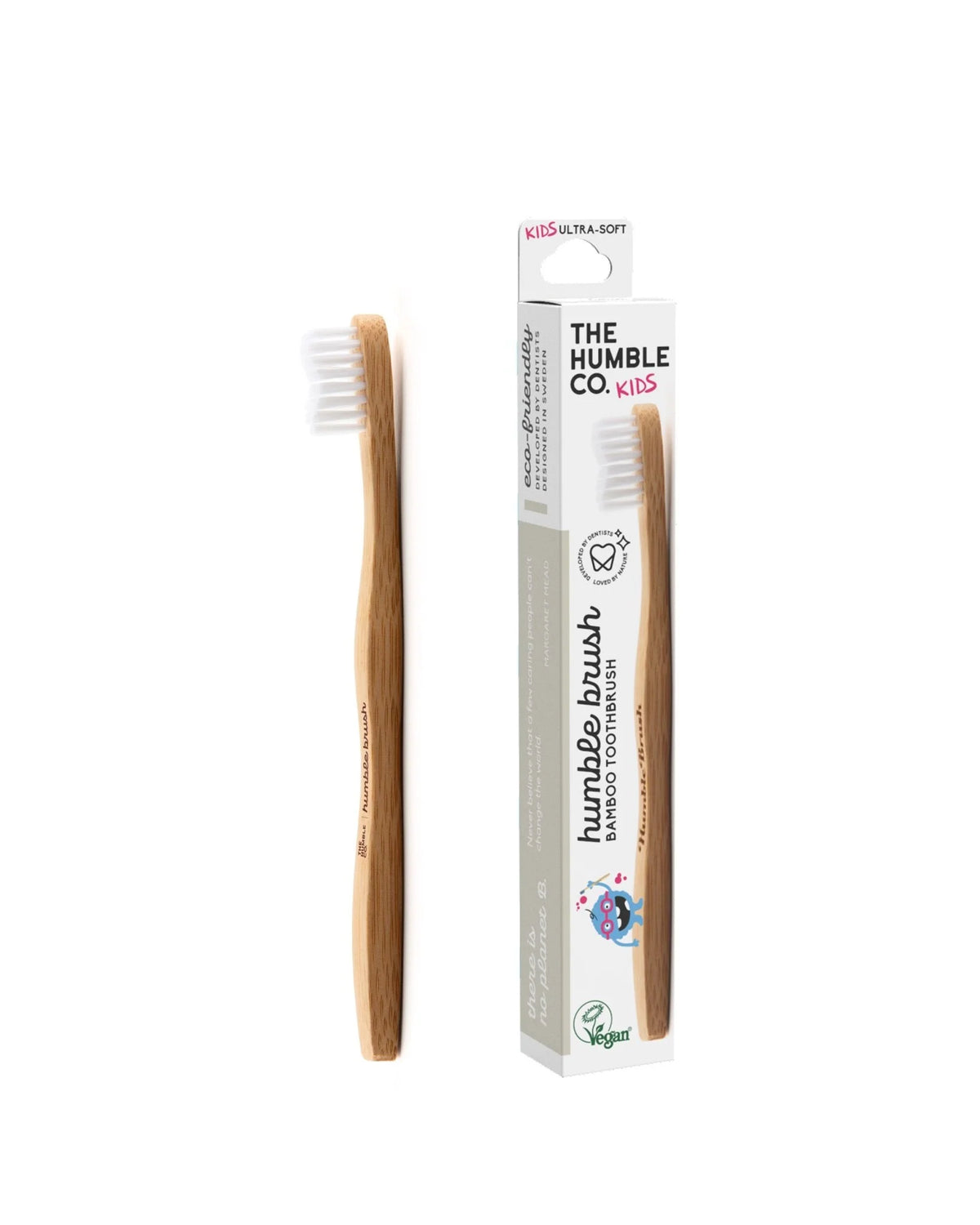 Brosse à dents en bambou écologique pour enfants The Humble Co. - Nanou's house