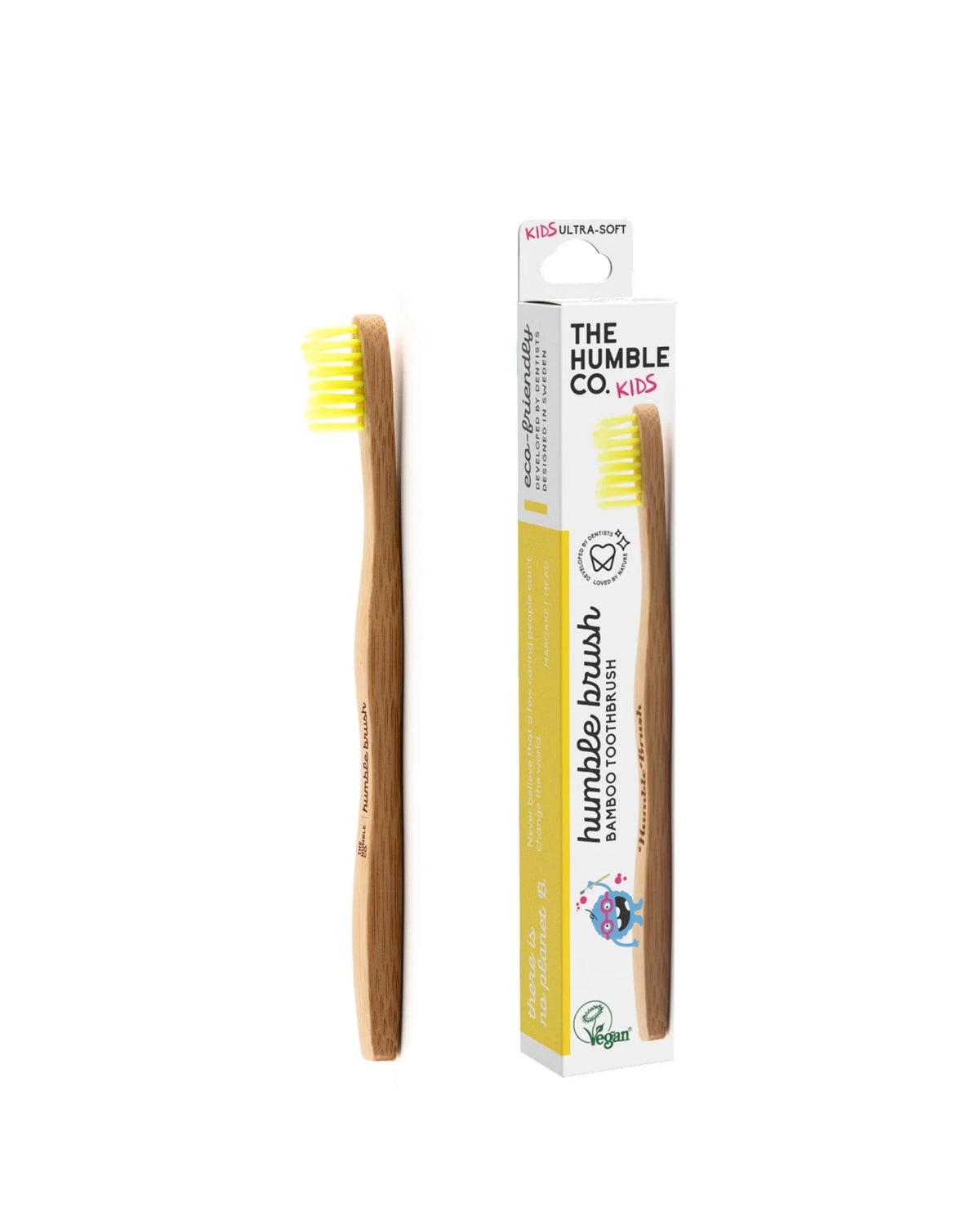 Brosse à dents en bambou écologique pour enfants The Humble Co. - Nanou's house