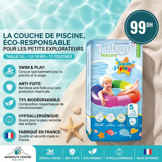 Tidoo Couche piscine T5 écologique 12 - 18 kg - Nanou's house - Tidoo