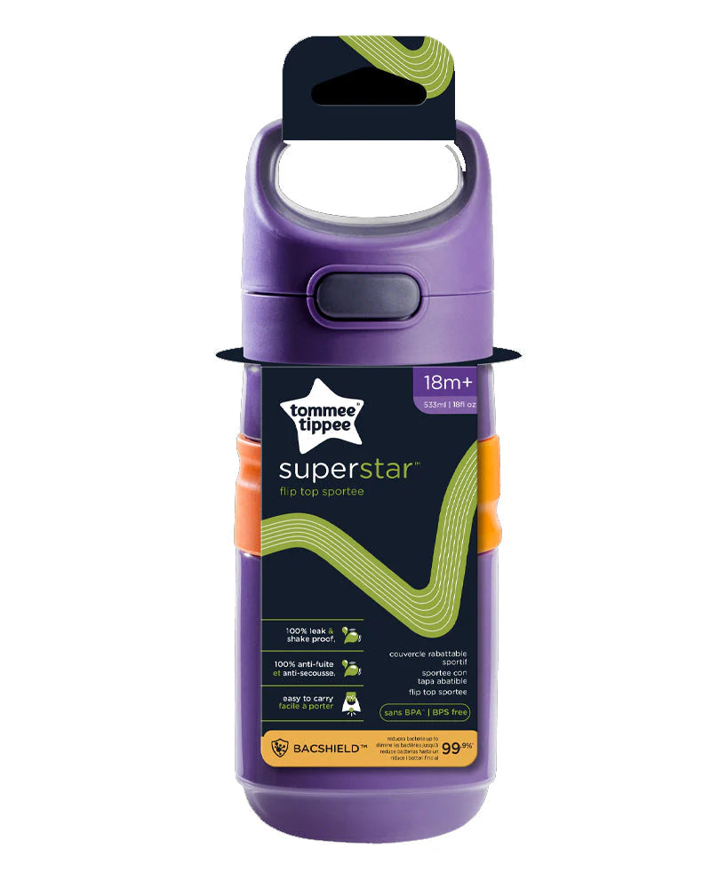 Tommee Tippee – Gourde Anti-Fuite avec Paille 500ml – Mauve
