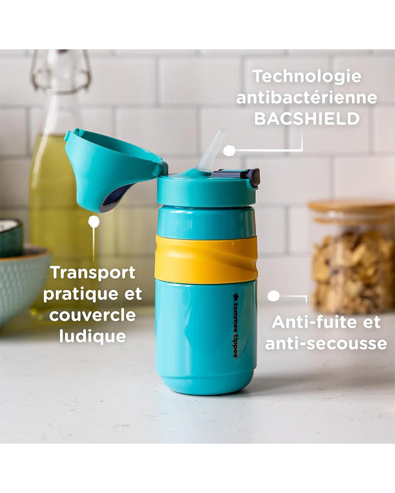 Tommee Tippee – Gourde Anti-Fuite avec Paille 500ml – Turquoise - Nanou's house