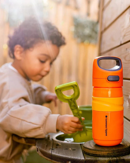 Tommee Tippee Gourde Anti-Fuite avec Paille 500ml - Orange