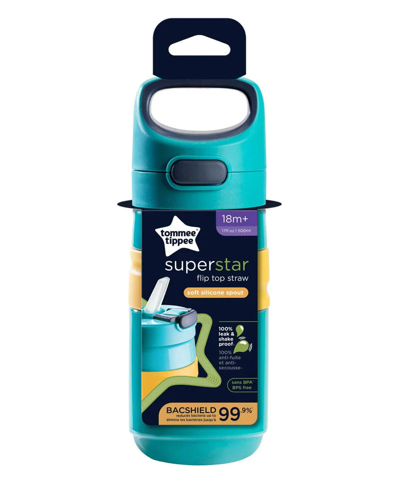 Tommee Tippee – Gourde Anti-Fuite avec Paille 500ml – Turquoise