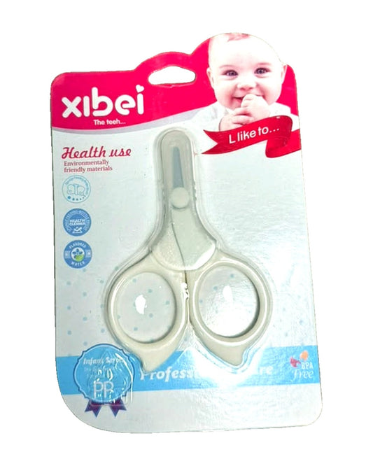 Ciseaux à ongles bébé Xibei à bouts ronds – Blanc – Nanou's House