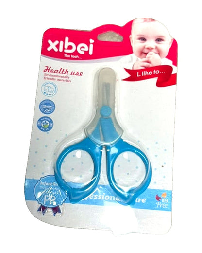 Ciseaux à ongles bébé Xibei à bouts ronds – Bleu – Nanou's House