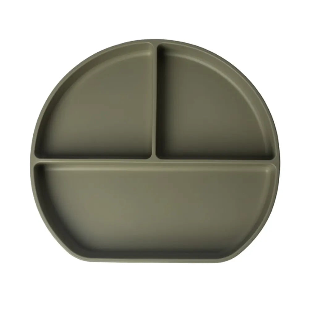 Assiette bébé silicone Yummy multi-compartiments avec ventouse 4M+ | Nanou’s House Maroc