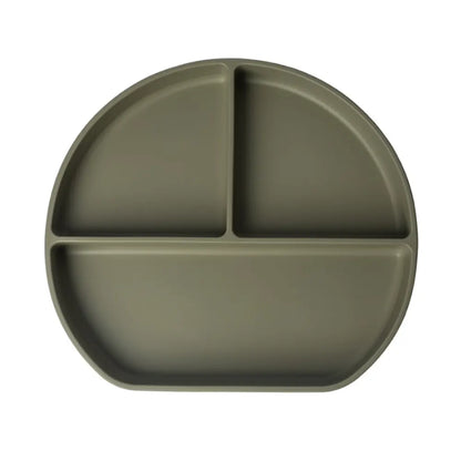 Assiette bébé silicone Yummy multi-compartiments avec ventouse 4M+ | Nanou’s House Maroc