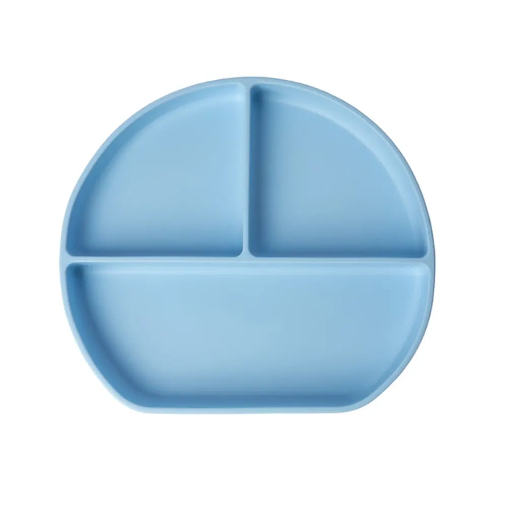 Assiette bébé silicone Yummy multi-compartiments avec ventouse 4M+ | Nanou’s House Maroc