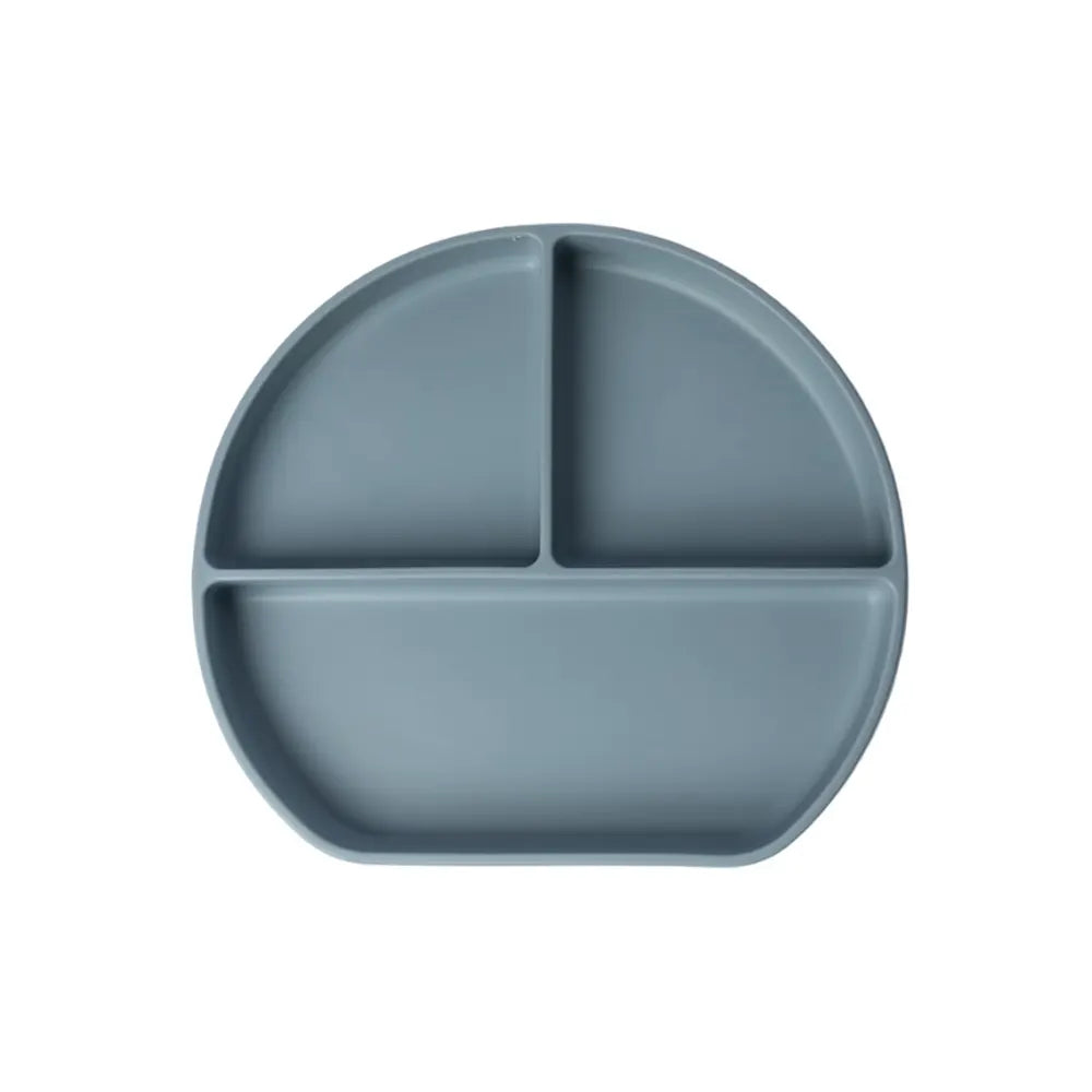 Assiette bébé silicone Yummy multi-compartiments avec ventouse 4M+ | Nanou’s House Maroc