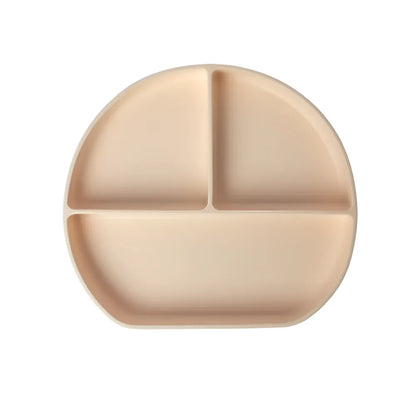 Assiette bébé silicone Yummy multi-compartiments avec ventouse 4M+ | Nanou’s House Maroc
