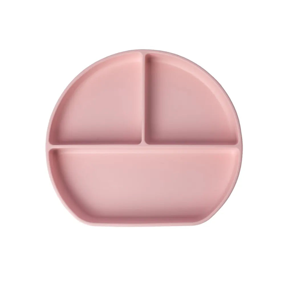 Assiette bébé silicone Yummy multi-compartiments avec ventouse 4M+ | Nanou’s House Maroc