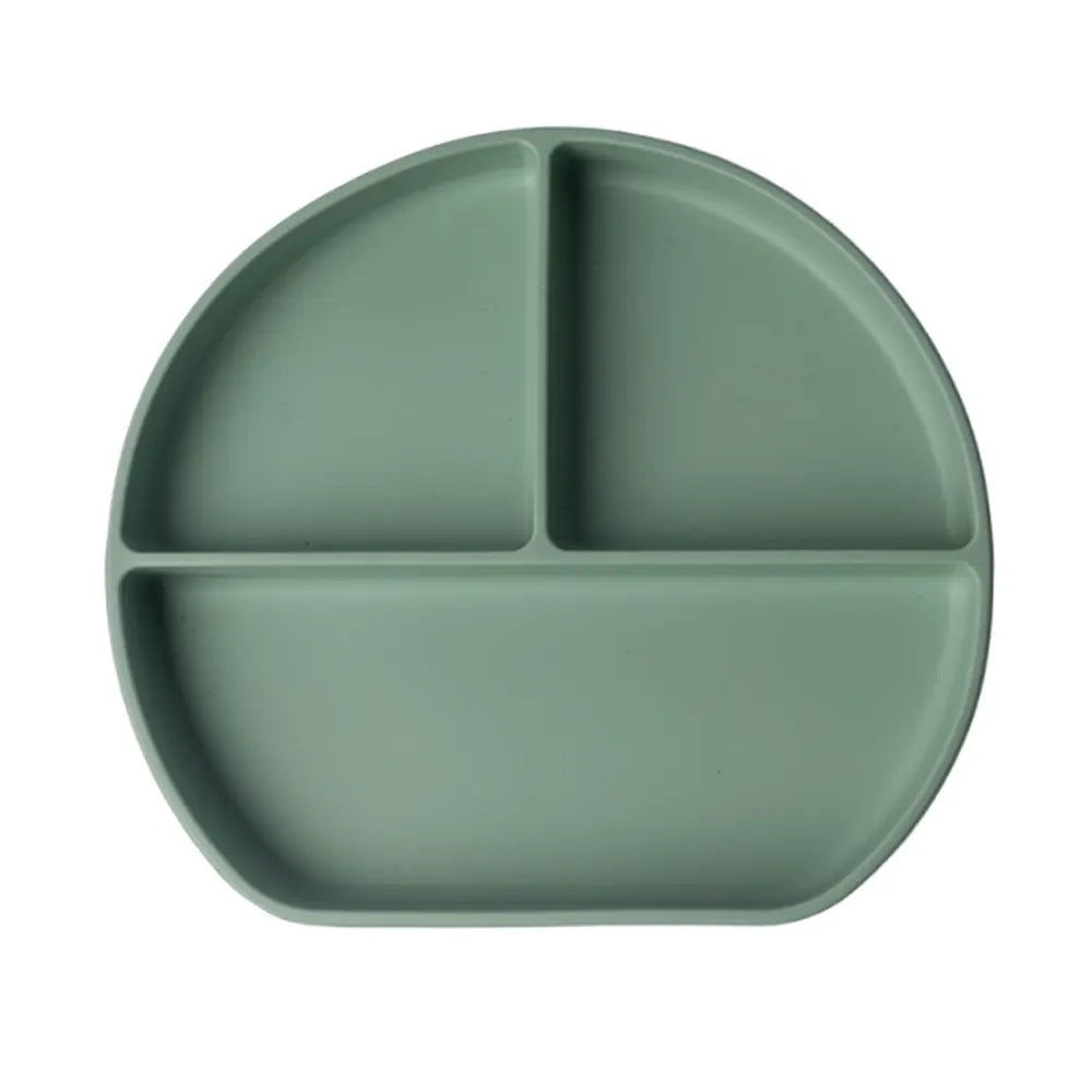 Assiette bébé silicone Yummy multi-compartiments avec ventouse 4M+ | Nanou’s House Maroc