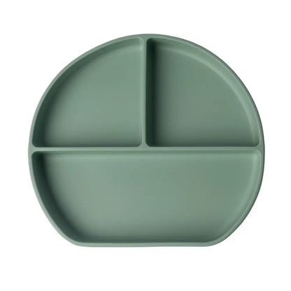 Assiette bébé silicone Yummy multi-compartiments avec ventouse 4M+ | Nanou’s House Maroc