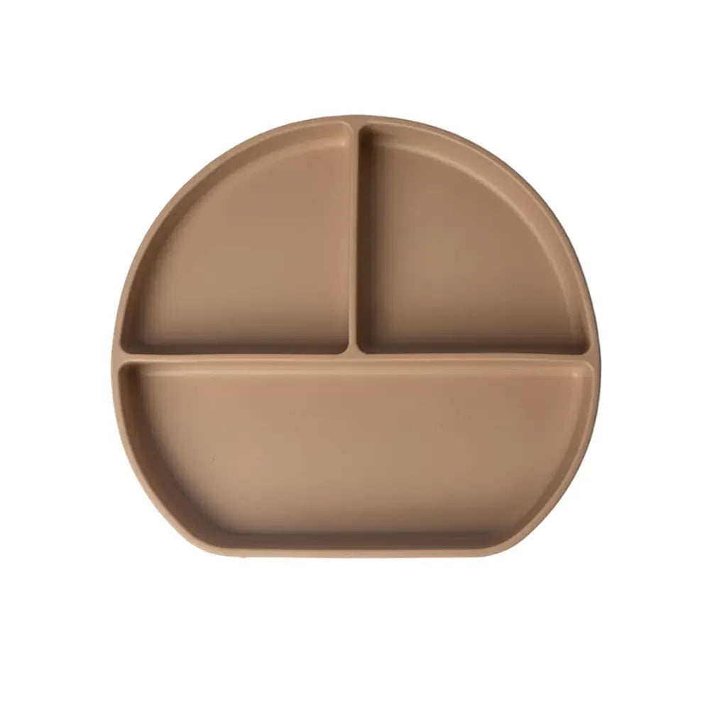 Assiette bébé silicone Yummy multi-compartiments avec ventouse 4M+ | Nanou’s House Maroc