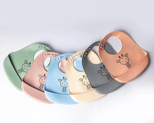 Bavoir YUMMY animaux – Girafe - accessoire repas bébé 9m+ - Nanou's house