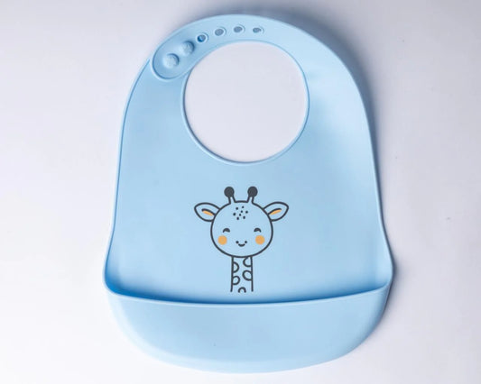 Bavoir YUMMY animaux – Girafe - accessoire repas bébé 9m+ - Nanou's house