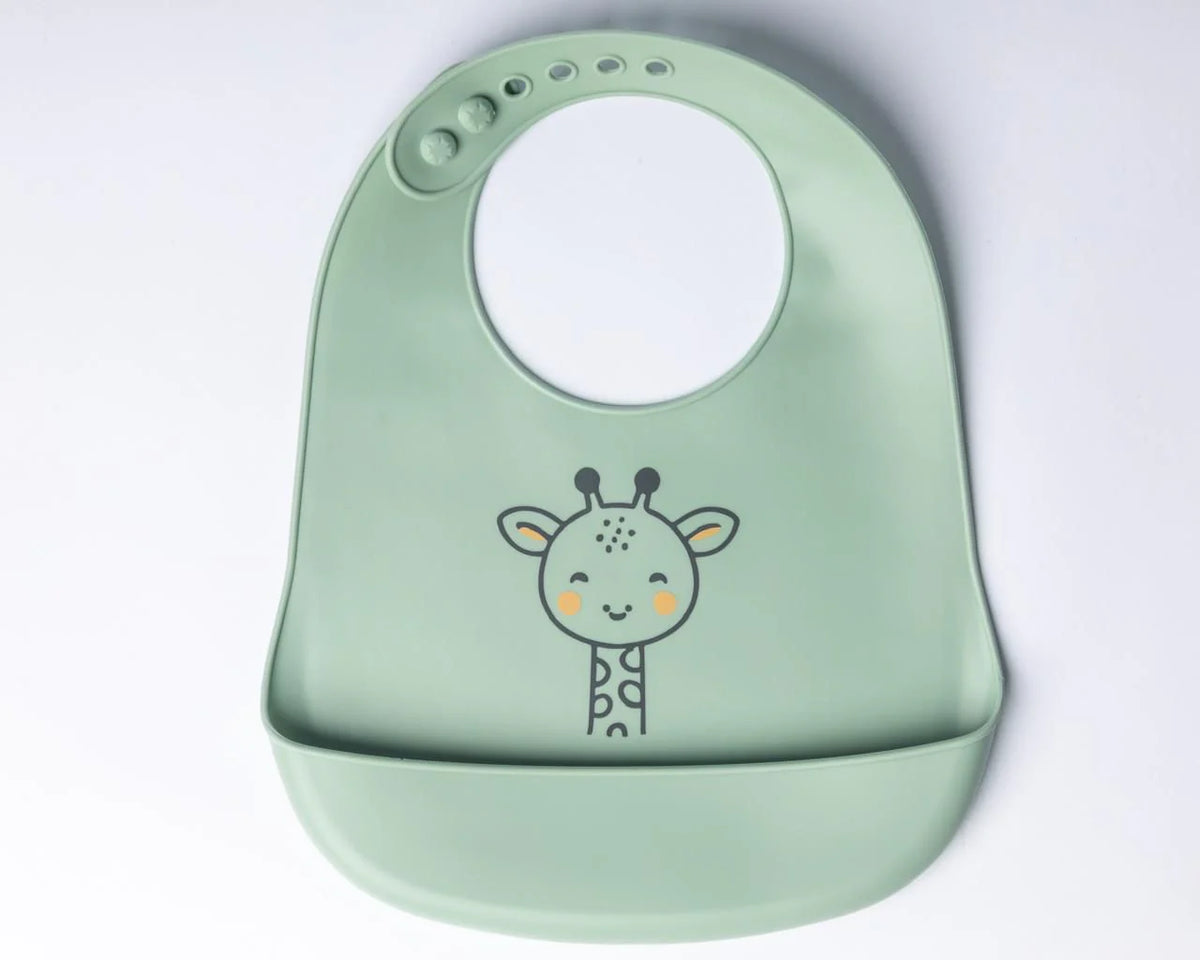 Bavoir YUMMY animaux – Girafe - accessoire repas bébé 9m+ - Nanou's house