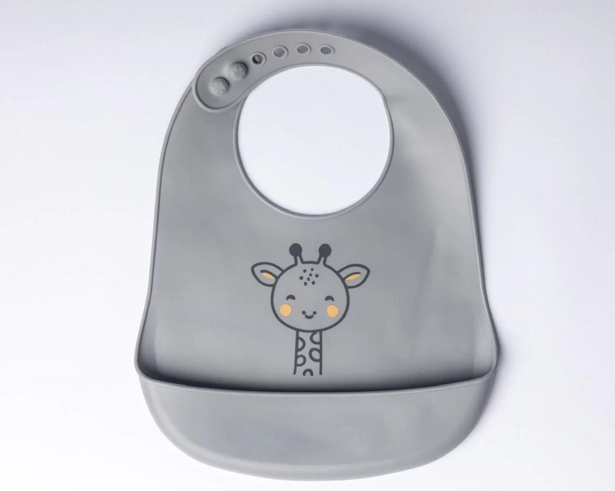 Bavoir YUMMY animaux – Girafe - accessoire repas bébé 9m+ - Nanou's house
