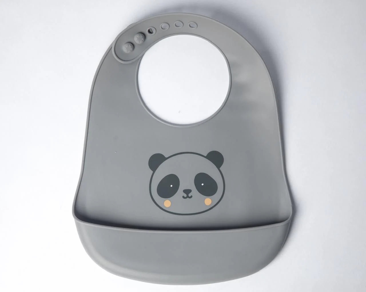 YUMMY Bavoir Panda en Silicone avec poche 9M+