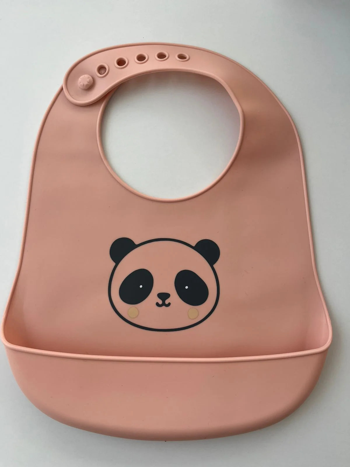 YUMMY Bavoir Panda en Silicone avec poche 9M+