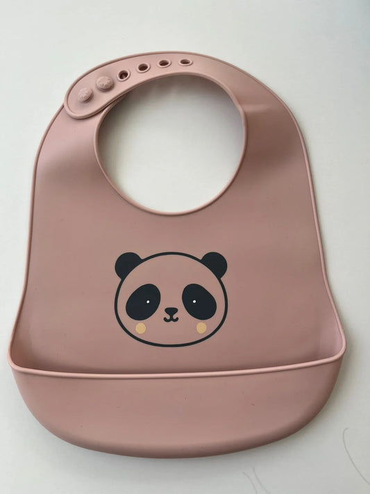 YUMMY Bavoir Panda en Silicone avec poche 9M+