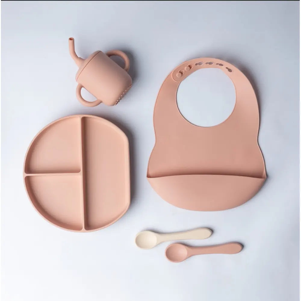 Bavoir YUMMY en silicone 4M+ avec accessoires repas bébé – Nanou's House