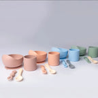 Set repas bébé Yummy en silicone 4M+ | Nanou’s House Maroc