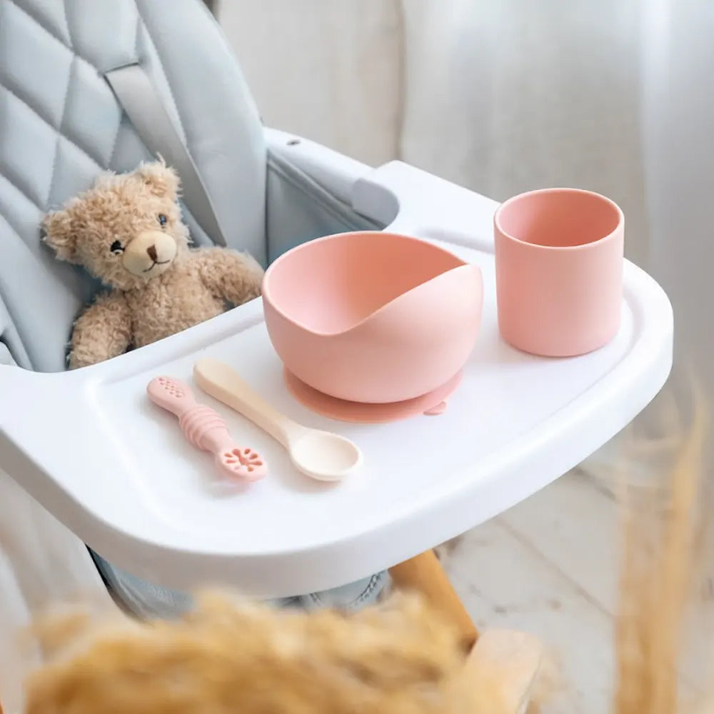 Set repas bébé Yummy en silicone 4M+ | Nanou’s House Maroc