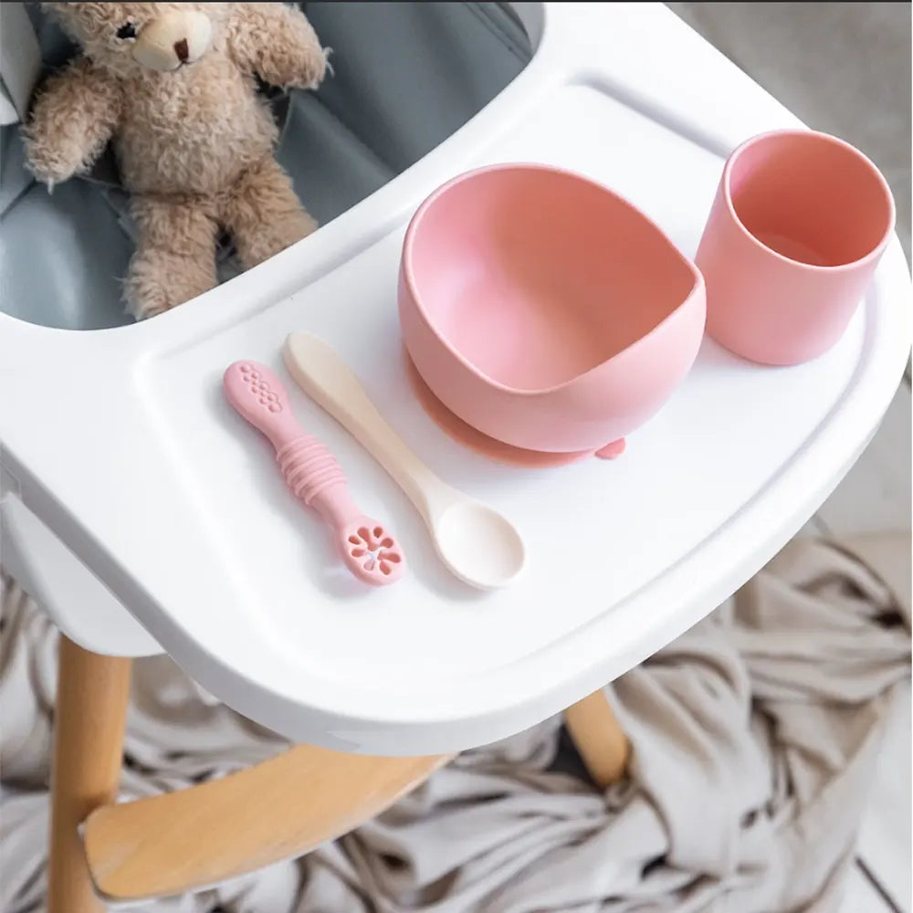 Set repas bébé Yummy en silicone 4M+ | Nanou’s House Maroc