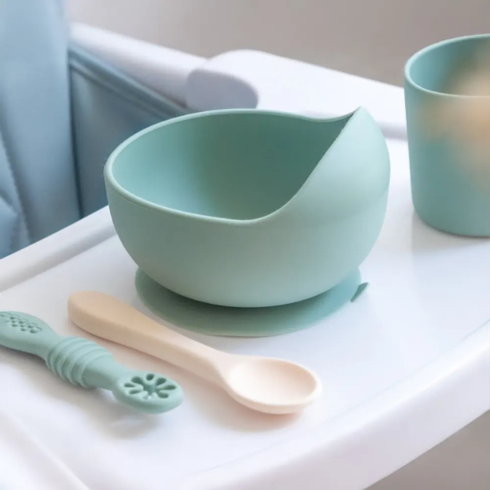 Set repas bébé Yummy en silicone 4M+ | Nanou’s House Maroc