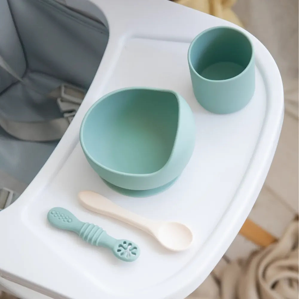 Set repas bébé Yummy en silicone 4M+ | Nanou’s House Maroc