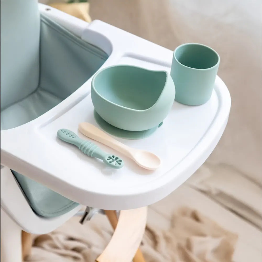Set repas bébé Yummy en silicone 4M+ | Nanou’s House Maroc
