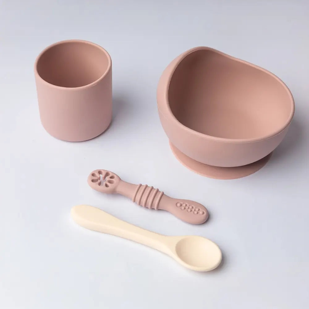 Set repas bébé Yummy en silicone 4M+ | Nanou’s House Maroc