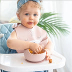 Set repas bébé Yummy en silicone 4M+ | Nanou’s House Maroc