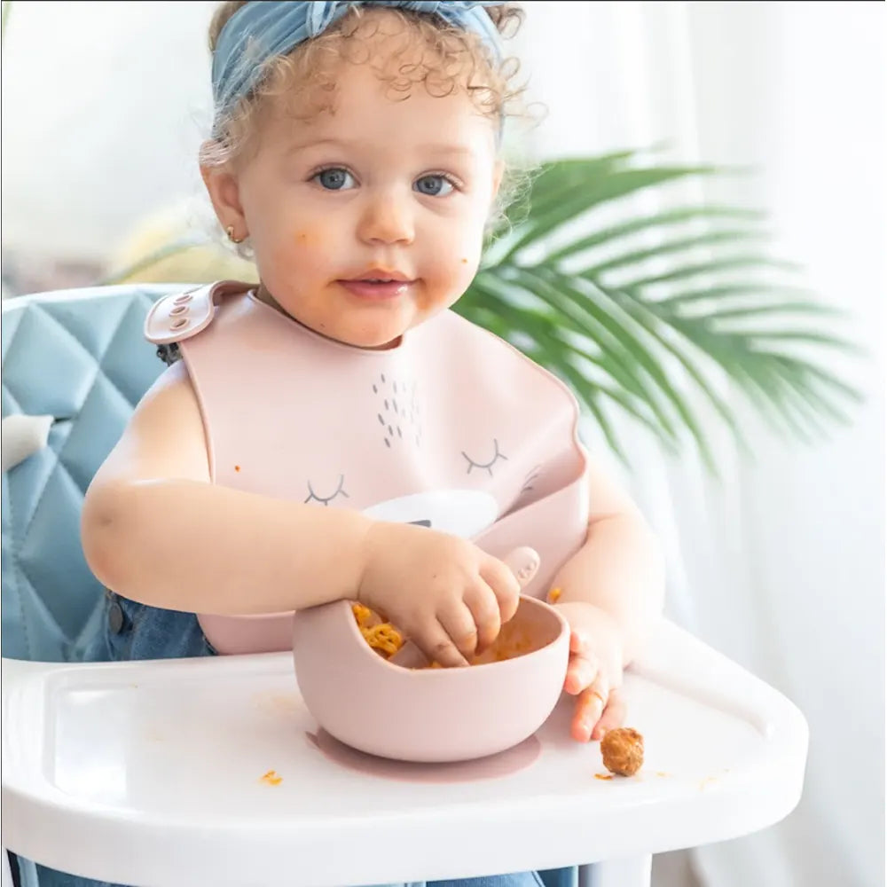 Set repas bébé Yummy en silicone 4M+ | Nanou’s House Maroc