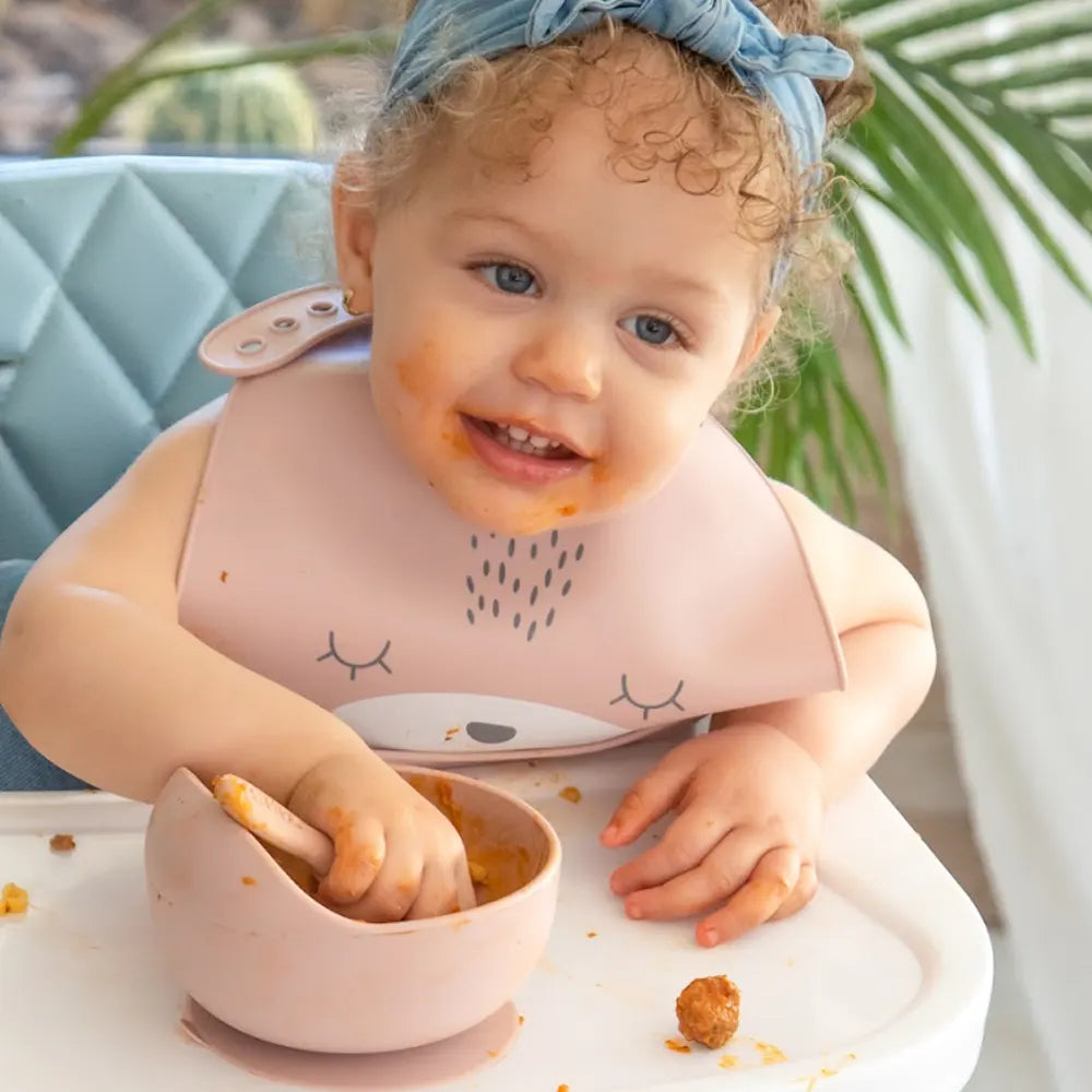 Set repas bébé Yummy en silicone 4M+ | Nanou’s House Maroc